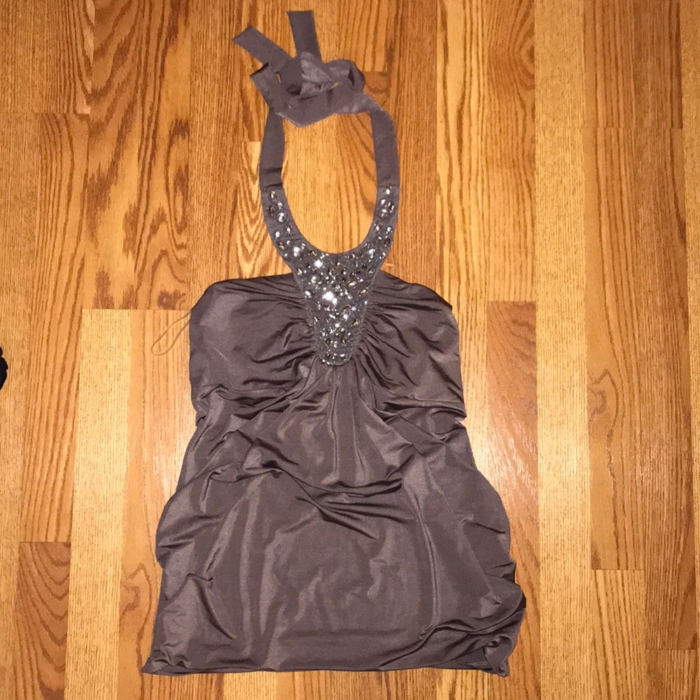 Halter top blouse with bling NWT